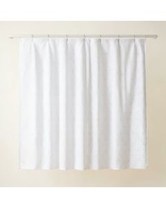 Birch Bridge Shower Curtain Hanging Flat From A Plain Rod - White (synthetic illustration; no displayed measurements)