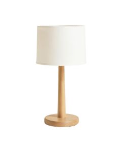 Ash Bend Table Lamp With A Plain Fabric Shade - Ivory (synthetic illustration; no displayed measurements)
