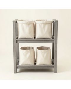 Alder Crossing Laundry Sorting Station With Plain Removable Bags - Gray (synthetic illustration; no displayed measurements)