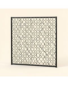 4 Ft. H X 2.6 Ft. W Jumbled Circles Vinyl Privacy Screen (synthetic illustration; no displayed measurements)