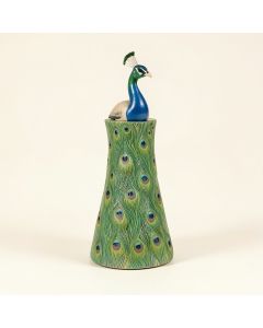 Provocative Peacock Sculptural Pedestal (synthetic illustration; no displayed measurements)