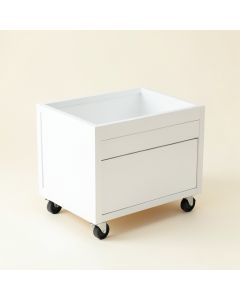 Maple Crossing Empty Rolling Workshop Cart - White (synthetic illustration; no displayed measurements)