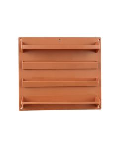 Birch Dale Empty Wall-Mounted Tool Organizer Panel - Terracotta