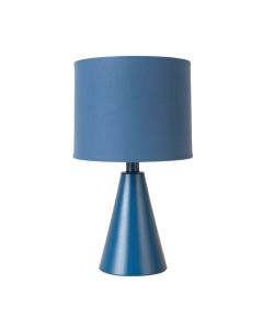 Elm Canyon Table Lamp With A Plain Fabric Shade - Blue