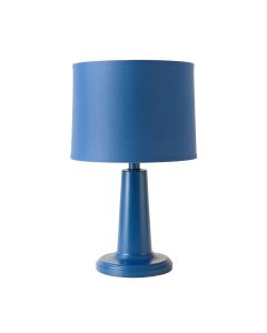 Dawn Crossing Table Lamp With A Plain Fabric Shade - Blue