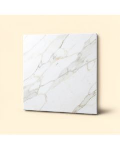 Full Calacatta 24 '' X 24 '' Porcelain Marble Look Wall & Floor Tile (synthetic illustration; no displayed measurements)