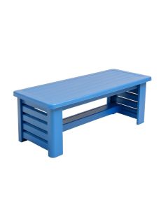 Harbor Bluff Narrow Outdoor Storage Bench - Blue (synthetic illustration; no displayed measurements)