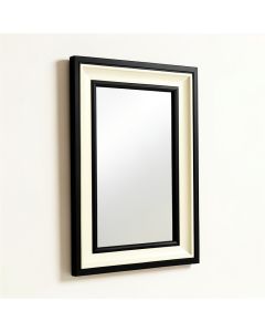 Beveled Ivory/Black Wall Mirror (synthetic illustration; no displayed measurements)