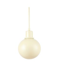 Heath Crest Pendant Light Suspended From One Plain Cable - Cream (synthetic illustration; no displayed measurements)