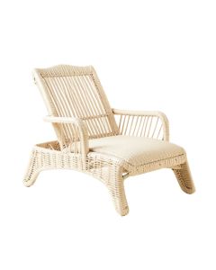 Clay Branch Outdoor Lounge Chair - Cream (synthetic illustration; no displayed measurements)