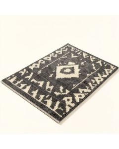 Bohemian Geometric Shag Dark Gray/Cream Area Rug (synthetic illustration; no displayed measurements)