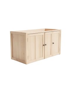 Laurel Falls Empty Furniture-Style Litter Enclosure - Beige (synthetic illustration; no displayed measurements)