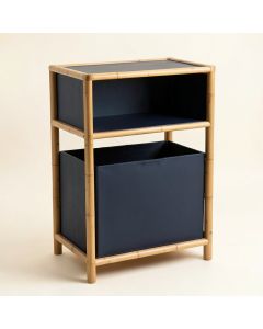Holly Canyon Freestanding Pull-Out Hamper Cabinet - Navy (synthetic illustration; no displayed measurements)