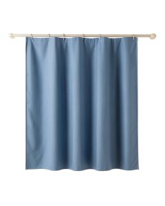 Dune Branch Shower Curtain Hanging Flat From A Plain Rod - Blue (synthetic illustration; no displayed measurements)