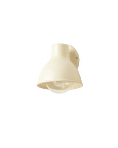 Birch Crest Wall Sconce Mounted On A Plain Wall - Cream