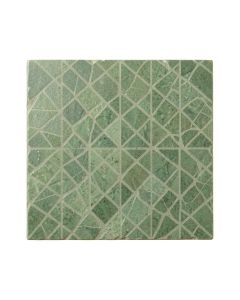 Shore Branch Uninstalled Square Decorative Tile - Green