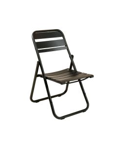 Dawn Crest Folding Outdoor Chair - Black