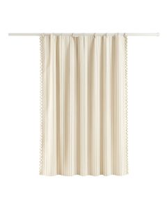 Briar Dell Shower Curtain Hanging Flat From A Plain Rod - Ivory