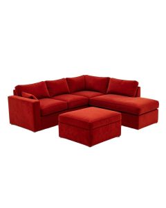 Bouk 78 '' Wide Microfiber/Microsuede Left Hand Facing Modular Sectional With Ottoman