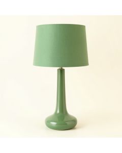 Sage Crossing Table Lamp With A Plain Fabric Shade - Green (synthetic illustration; no displayed measurements)