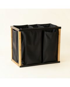 Willow Crossing Laundry Sorting Station With Plain Removable Bags - Black (synthetic illustration; no displayed measurements)