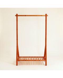 Oak Bridge Empty Garment Rack - Terracotta (synthetic illustration; no displayed measurements)
