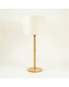 Stone Dale Floor Lamp With A Plain Fabric Shade - Ivory (synthetic illustration; no displayed measurements)