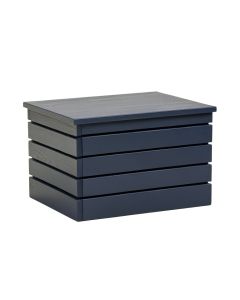 Stone Bluff Closed Outdoor Storage Box - Navy (synthetic illustration; no displayed measurements)