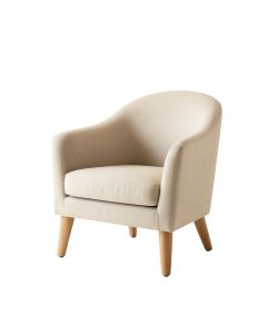 Linden Bend Upholstered Armchair - Beige (synthetic illustration; no displayed measurements)