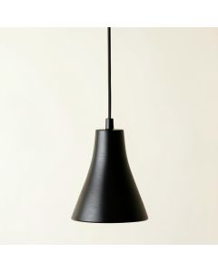 Hazel Bend Pendant Light Suspended From One Plain Cable - Black (synthetic illustration; no displayed measurements)