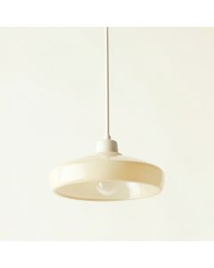 Oak Bridge Pendant Light Suspended From One Plain Cable - Ivory (synthetic illustration; no displayed measurements)