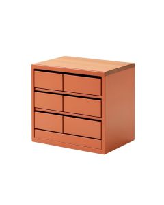 Meadow Bend Small-Parts Storage Drawer Cabinet - Terracotta (synthetic illustration; no displayed measurements)