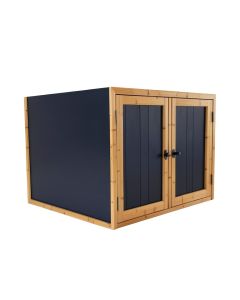 Holly Dell Empty Furniture-Style Litter Enclosure - Navy (synthetic illustration; no displayed measurements)