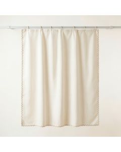 Ash Dale Shower Curtain Hanging Flat From A Plain Rod - Cream (synthetic illustration; no displayed measurements)