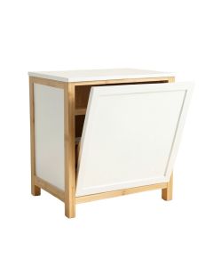 Glen Crossing Freestanding Pull-Out Hamper Cabinet - White