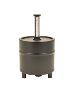 Clock Bourbon Barrel With Thermometer (synthetic illustration; no displayed measurements)
