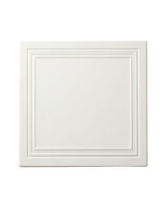 Vale Bluff Uninstalled Square Decorative Tile - White