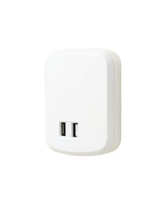 Wall Mount Charger Plug-In Dusk To Dawn Led Night Light（2 Usb Ports (synthetic illustration; no displayed measurements)