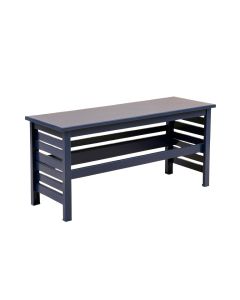 Cedar Dale Narrow Outdoor Storage Bench - Navy (synthetic illustration; no displayed measurements)