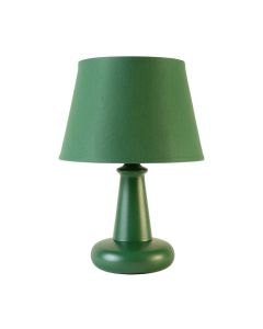 Reed Bluff Table Lamp With A Plain Fabric Shade - Green (synthetic illustration; no displayed measurements)