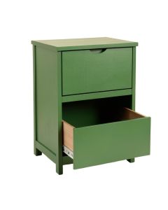 Flint Brook Freestanding Pull-Out Hamper Cabinet - Green (synthetic illustration; no displayed measurements)