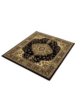 Ottis Oriental Oriental Black/Tan Area Rug (synthetic illustration; no displayed measurements)