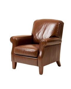 40.5 '' Wide Genuine Leather Club Chair (synthetic illustration; no displayed measurements)