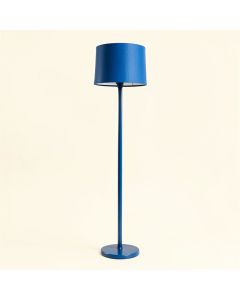 Birch Brook Floor Lamp With A Plain Fabric Shade - Blue (synthetic illustration; no displayed measurements)
