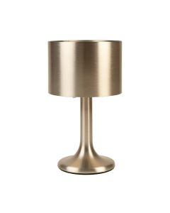 Zainab 19.5 '' Brushed Steel Table Lamp With Outlet
