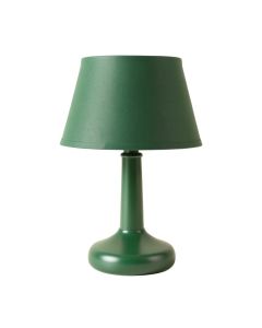 Harbor Crest Table Lamp With A Plain Fabric Shade - Green