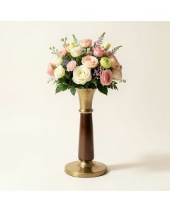 Floral Bouquet Pedestal Plant Stand (synthetic illustration; no displayed measurements)