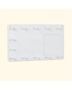 Bay Bend Empty Wall-Mounted Tool Organizer Panel - White (synthetic illustration; no displayed measurements)