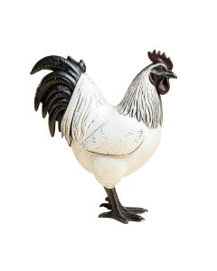 Rooster Metal Statue (synthetic illustration; no displayed measurements)