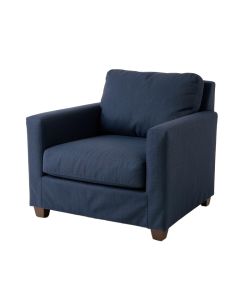 Reed Branch Upholstered Armchair - Navy (synthetic illustration; no displayed measurements)